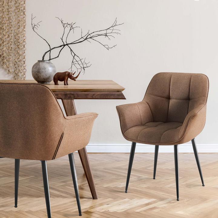 Produktbild Swisshandel24 Esszimmerstuhl Roseville Stoff, taupe