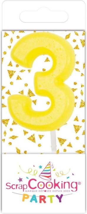 Actual product image ScrapCooking Mini candle number 3, 15 pcs assorted (15 pcs.)