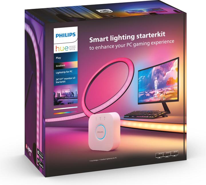 Actual product image Philips Hue Play Gradient incl. Bridge (Multicoloured, 187.50 cm, Indoor)