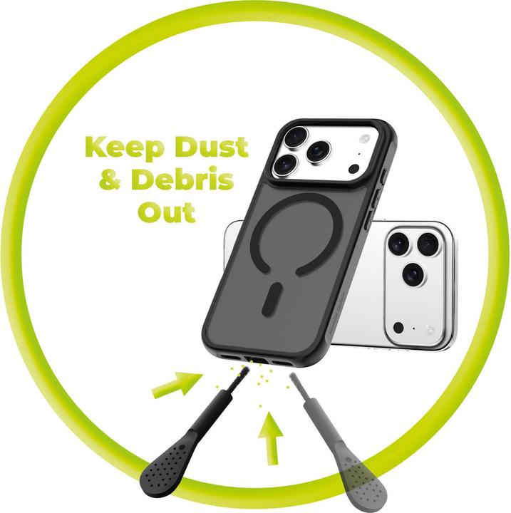 Immagine prodotto Mobile Origin USB-C Dust Plug & Cleaning Brush CL1 Black/Clear for iPhone/Android