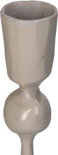 Actual product image Candle holder iron beige 8x8x30 cm