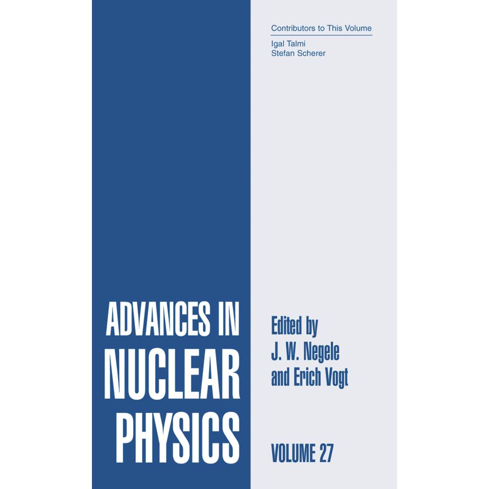 Advances in Nuclear Physics, Fachbücher von J. W. Negele, Erich W. Vogt