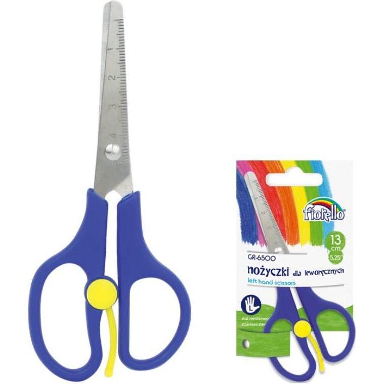 GrandHall, Forbice, Schere mit Lineal für Linkshänder FIORELLO (13 cm)