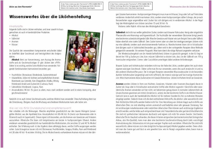Nährwerte und Zutaten Liköre aus dem Thermomix® (Deutsch, Elisabeth Engler, 2018)