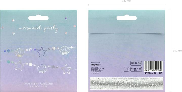 Actual product image Partydeco Irisierende Girlande Sirene (1 Piece)