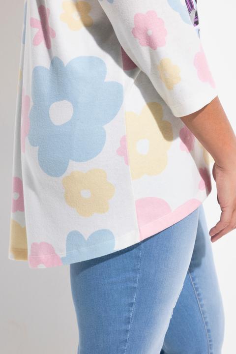 Image du produit Miamoda Pullover, oversized, Blumen, glänzendes Statement (54)