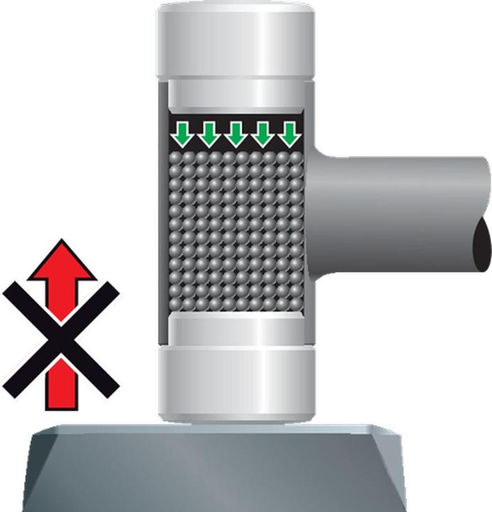 Actual product image Gedore Recoilless soft-face hammer, Ø 40 mm, tubular steel handle, replaceable polyamide heads (800 g)