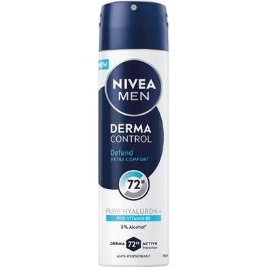 NIVEA, Deodorante, Men Derma Control Defend Antiperspirant Spray 150ml (Getto vaporizzato, 150 ml)