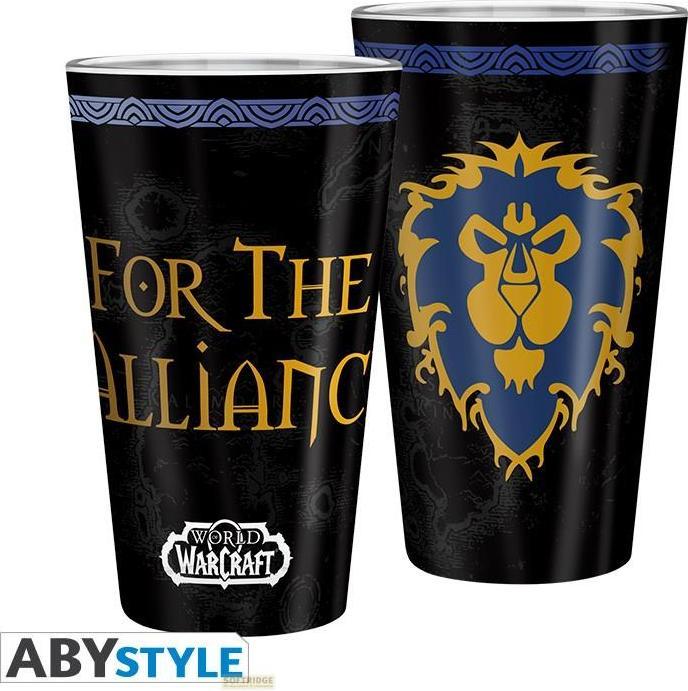 Produktbild ABYstyle WORLD OF WARCRAFT - Large Glass - 400ml - Alliance - box x2 (PC)