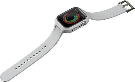 Productafbeelding Uniq pasek Monos 2in1 Apple Watch Strap + Case Series 4/5/6/7/8/SE/SE2 44/45mm. szary/chalk grey (PC, Roestvrij staal, TPU)