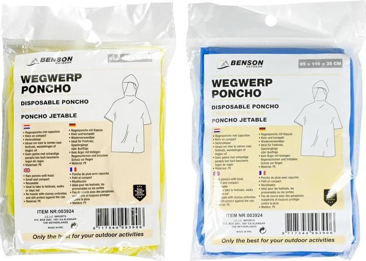 Produktbild Benson Einweg-Regenponcho Mix (One Size)