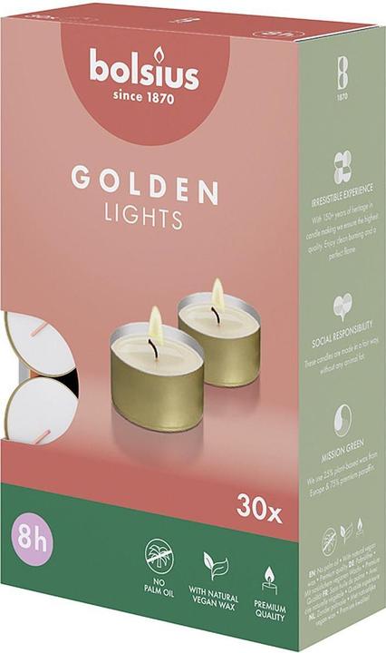 Actual product image Bolsius Tea lights 8h gold 30pcs (30 pcs.)