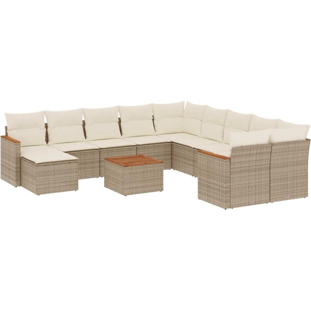 VidaXL, Gartenlounge, 10-tlg. Garten-Lounge-Set mit Kissen