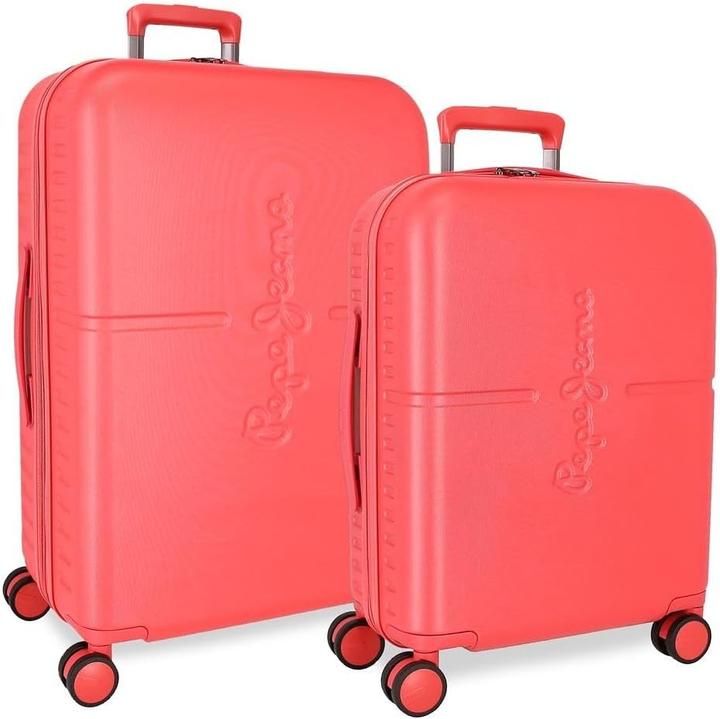 Pepe Jeans Cabin and Large Suitcase Set with Wheels and TSA Lock