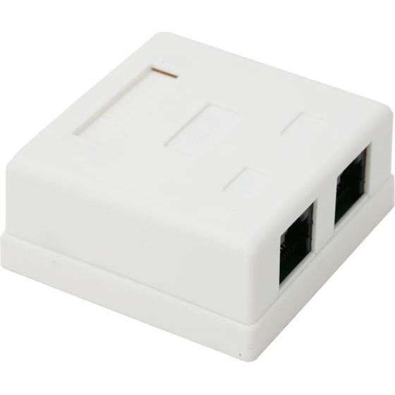 VEZ Fali aljzat - 05385 (Cat5e, UTP, 2xRJ45, árnyékolatlan, fehér) (Accessori di rete), Accessori di rete