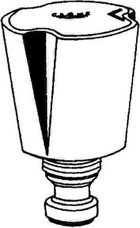 Image du produit Grohe Couvercle 1/2" Métal - Gris Marquage bleu/rouge chr