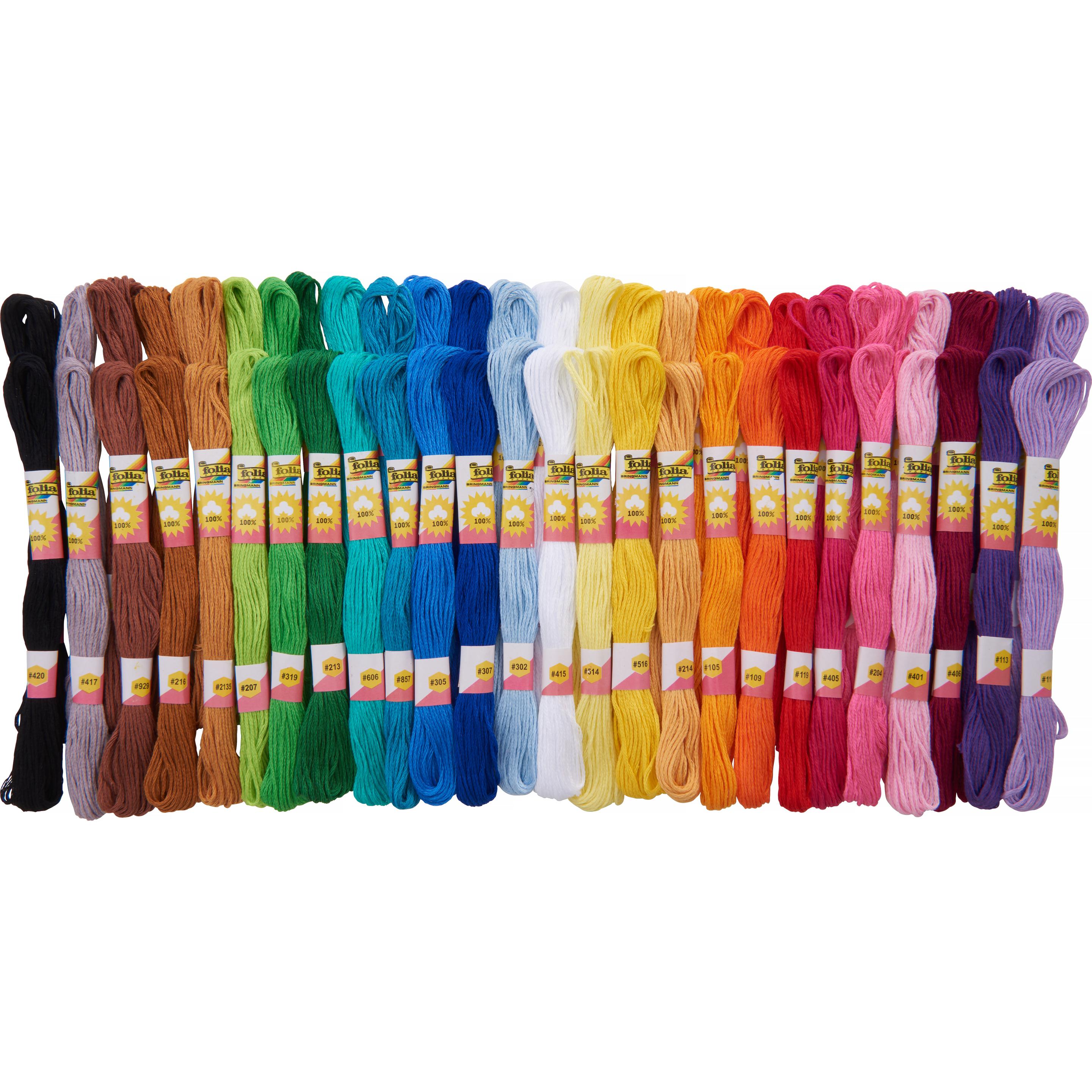Folia Stickgarn, Garn + Wolle, Mehrfarbig