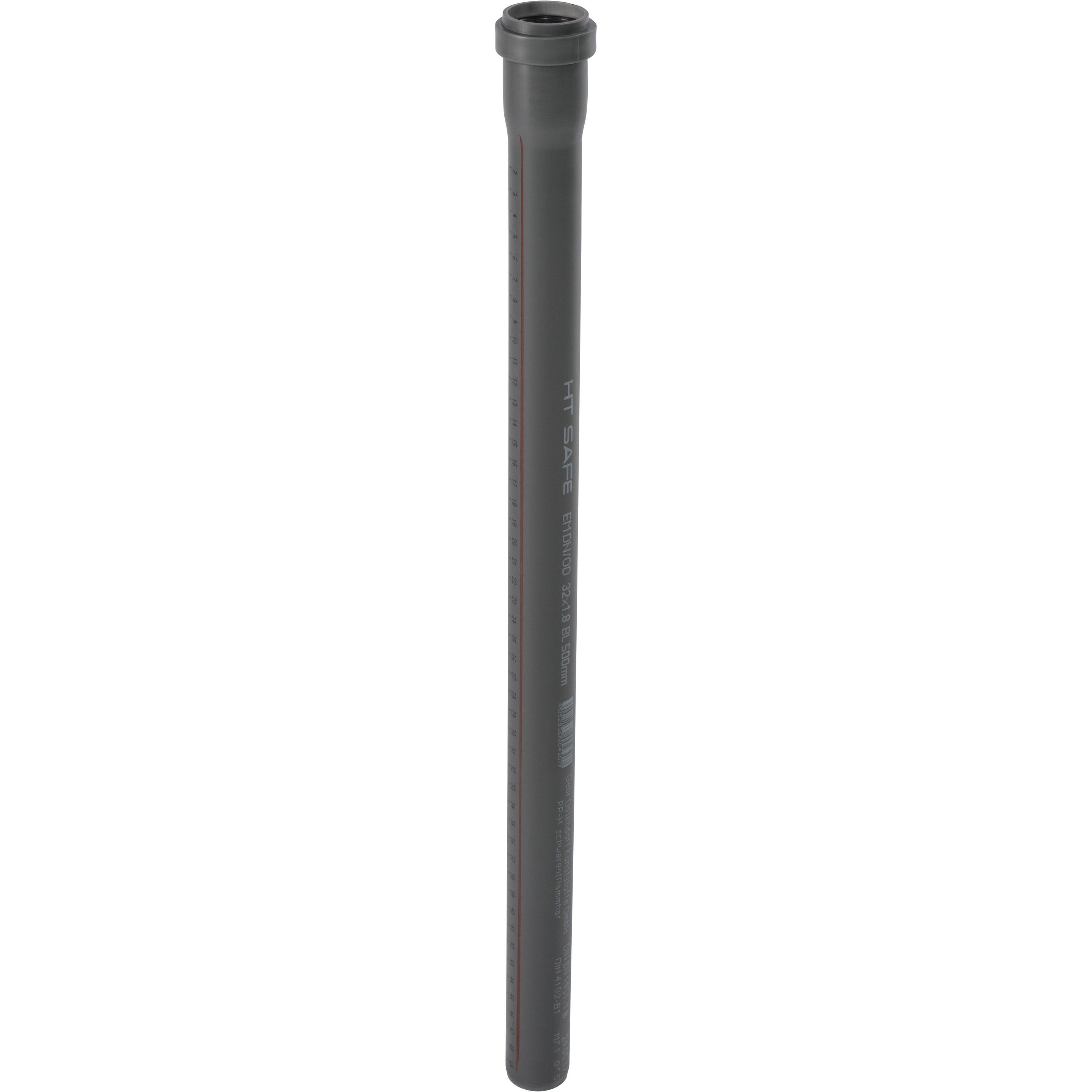 Csdk SL, Zubehör Sanitärinstallation, 32 x 500 mm Abflussrohr PP grau