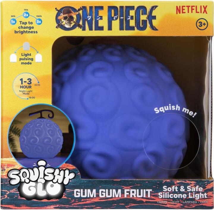 Actual product image Paladone Products One Piece Squishy Glo silicone light Gum Gum Fruit 15 cm