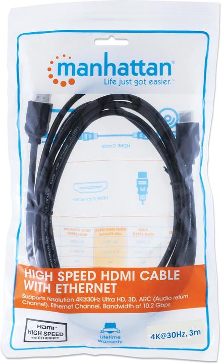 Produktbild Manhattan HDMI (Typ A) — HDMI (Typ A) (3 m, HDMI, 1.4)