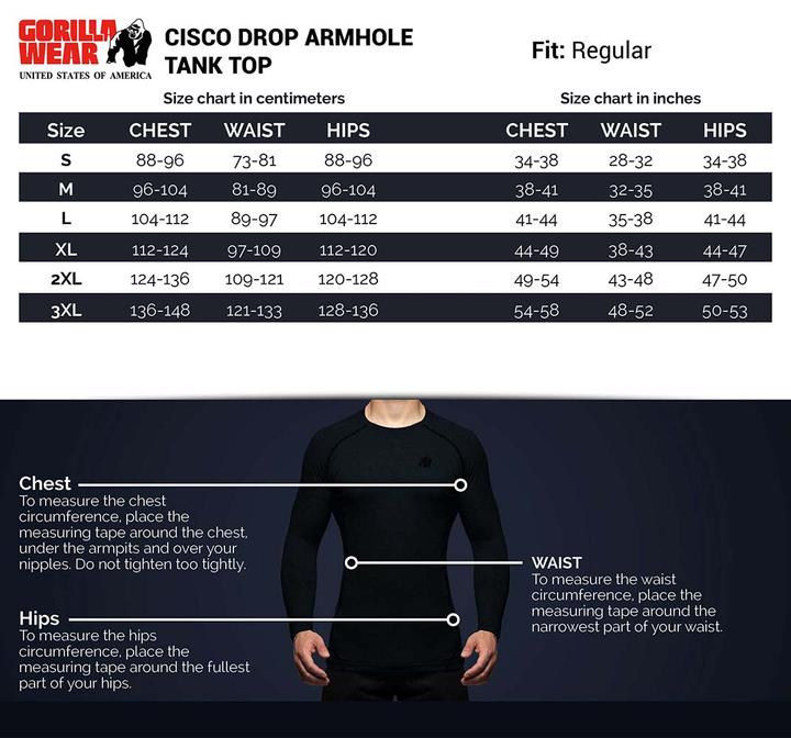 Produktbild Gorilla Wear Cisco Drop Armhole Tank Top Grey (XXL)