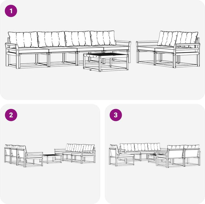 Produktbild vidaXL Outdoor-Sofa