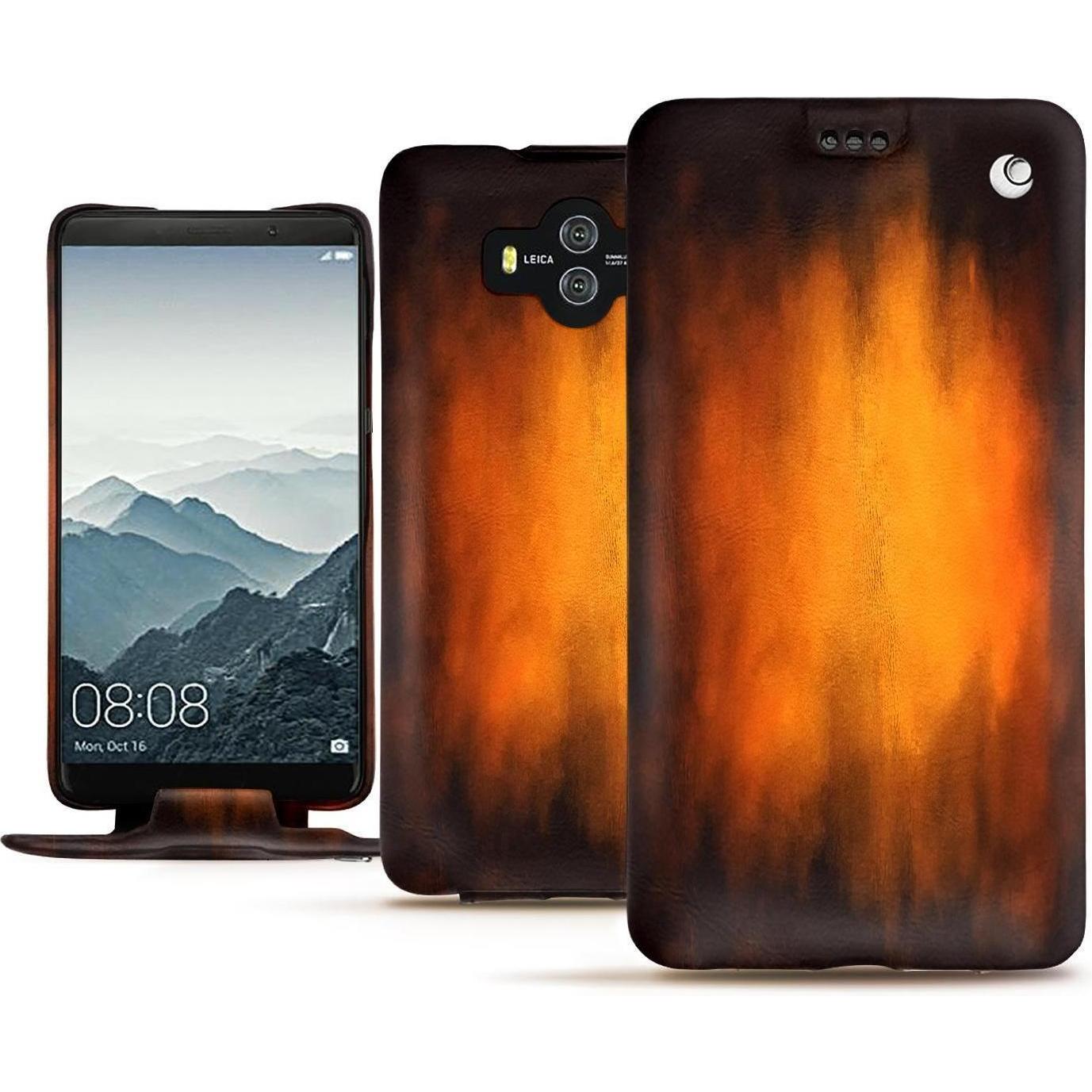 Thumbnail - Noreve Lederschutzhülle vertikal (Huawei Mate 10), Smartphone Hülle, Violett