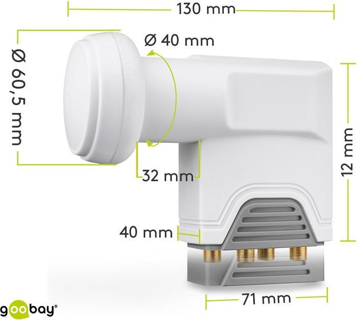 Image du produit Goobay Universal Quattro LNB (Quattro LNB, 40mm)