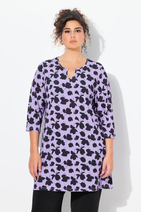 Produktbild Ulla Popken Longshirt, A-Linie, Tunika-Ausschnitt, 3/4-Arm (56)