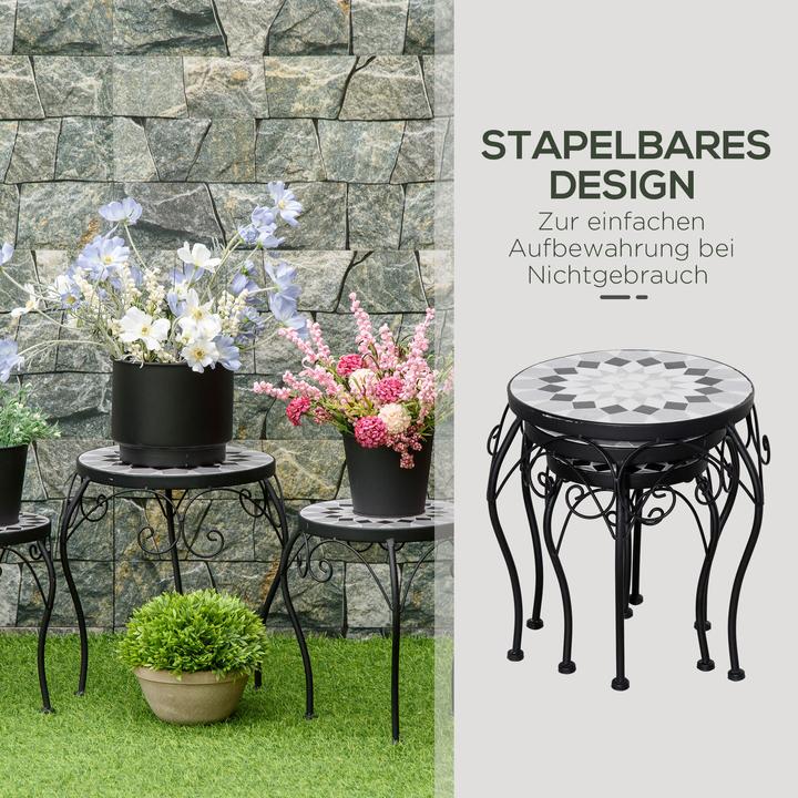Actual product image Outsunny Flower stand with metal frame