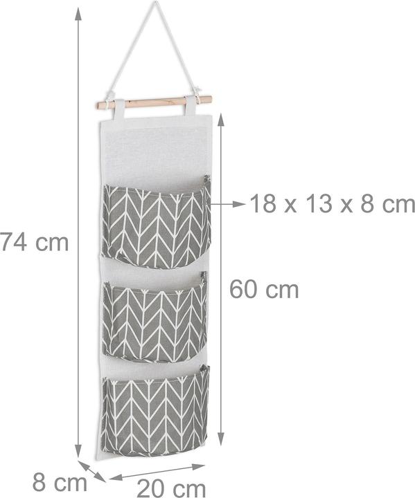 Immagine prodotto Relaxdays Organizzatore da appendere (1 x, 20 x 8 x 74 cm)