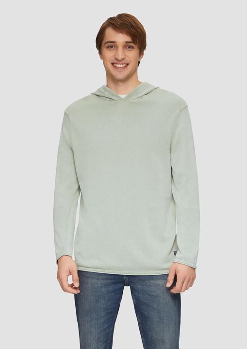 Produktbild s.Oliver Strickpullover Kapuzenpullover aus Feinstrick in gewaschener Optik (L)
