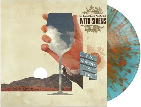 Actual product image Let's Cheers To This (Blue with Orange Spatter LP) (Sleeping With Sirens)