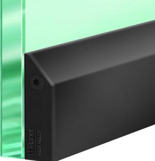 Aluminium, Matt, Silikon Schwarz eloxiert