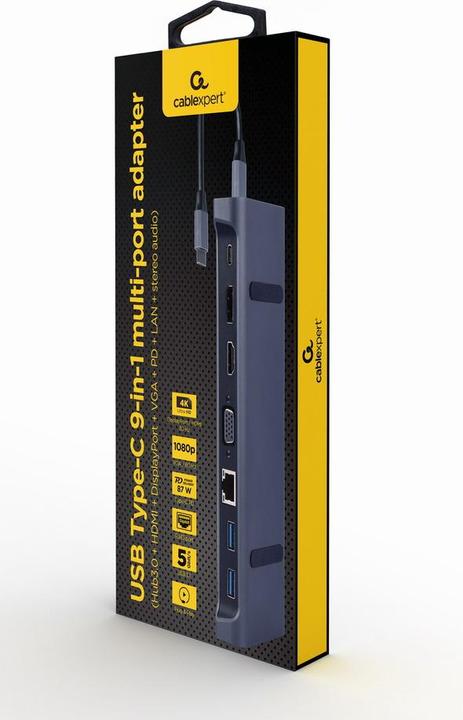 Actual product image Gembird A-CM-COMBO9-02 (USB-C, 9 ports)