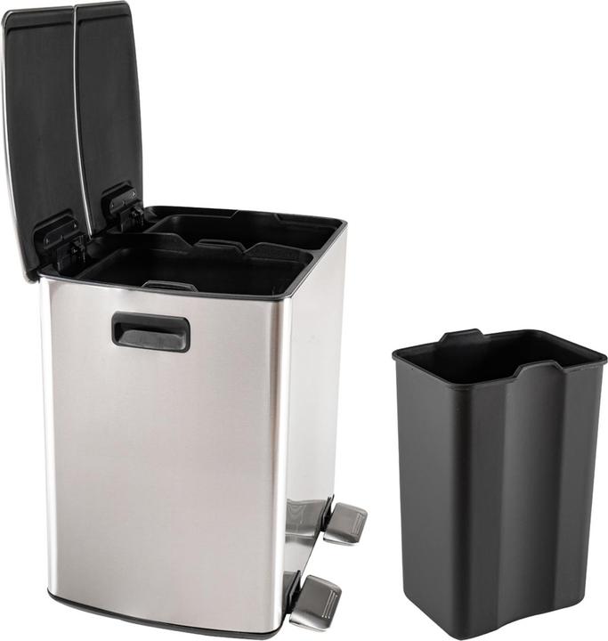 Produktbild HTI-Living Mülleimer mit 2 Kammern Jannik 40 Liter Silber (40 l)