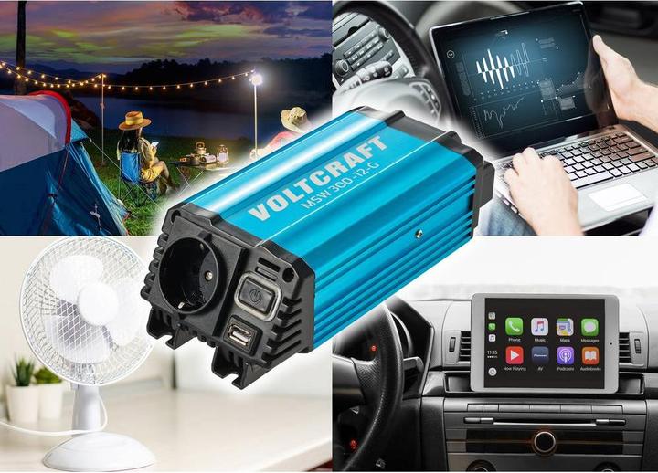 Image du produit Voltcraft Onduleur MSW 300-12-G 300W 12 V/DC - 230 V/AC