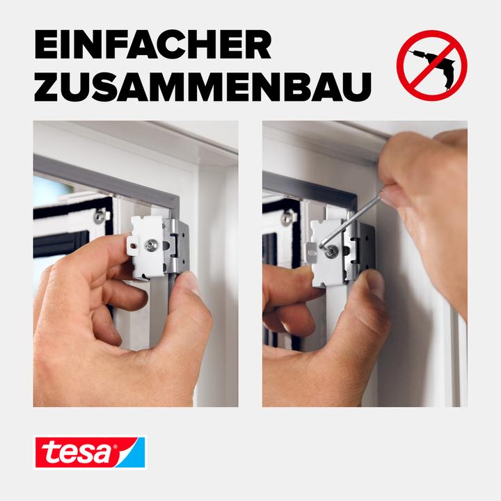 Actual product image tesa FALT insect screen adapter for doors, door clamp for mounting without drilling or screwing