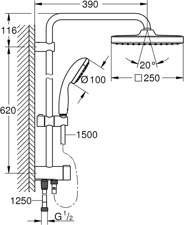 Produktbild Grohe Vitalio Start System 250