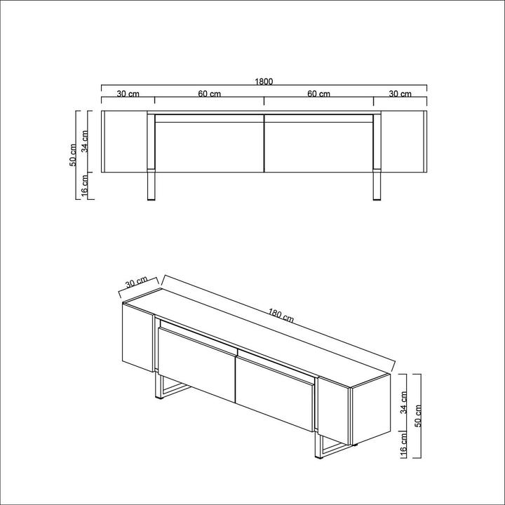 Image du produit Skye Decor Yildiz TV Stand (180 x 50 x 30 cm)