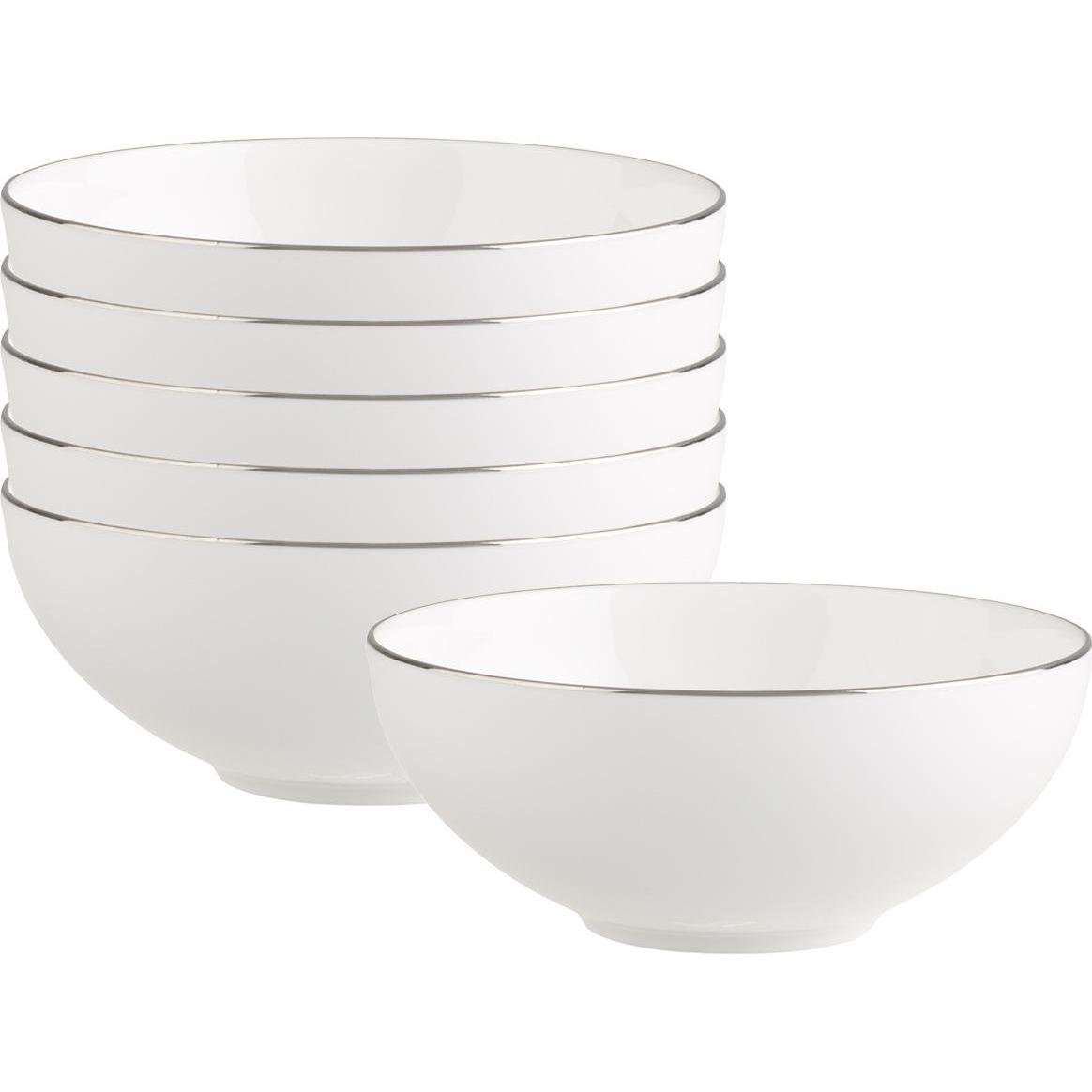 Villeroy & Boch Anmut Platinum No. 1 Dessertschalen, Schüssel + Schale, Weiss
