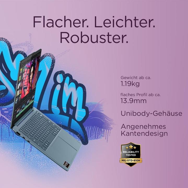 Produktbild Lenovo Yoga Slim 7 (14", 512 GB, 16 GB, DE, AMD Ryzen AI 5 340)