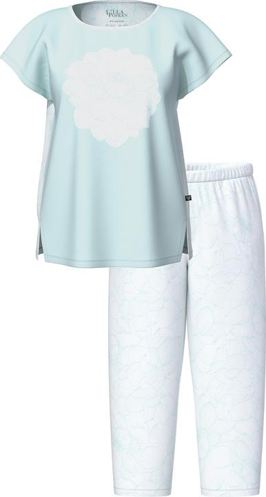 Produktbild Ulla Popken Pyjama, Blüten, oversized, Rundhals, 7/8-Hose (42, 44)
