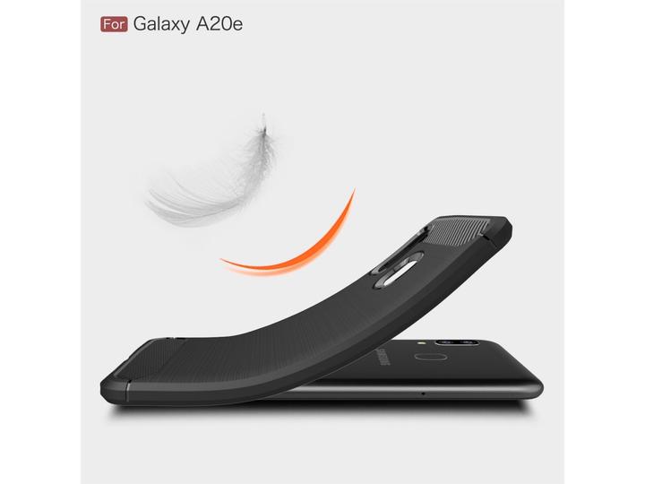 Produktbild Screenguard Samsung Galaxy A20e Hülle Carbon Brushed Soft TPU (Samsung Galaxy A20e)