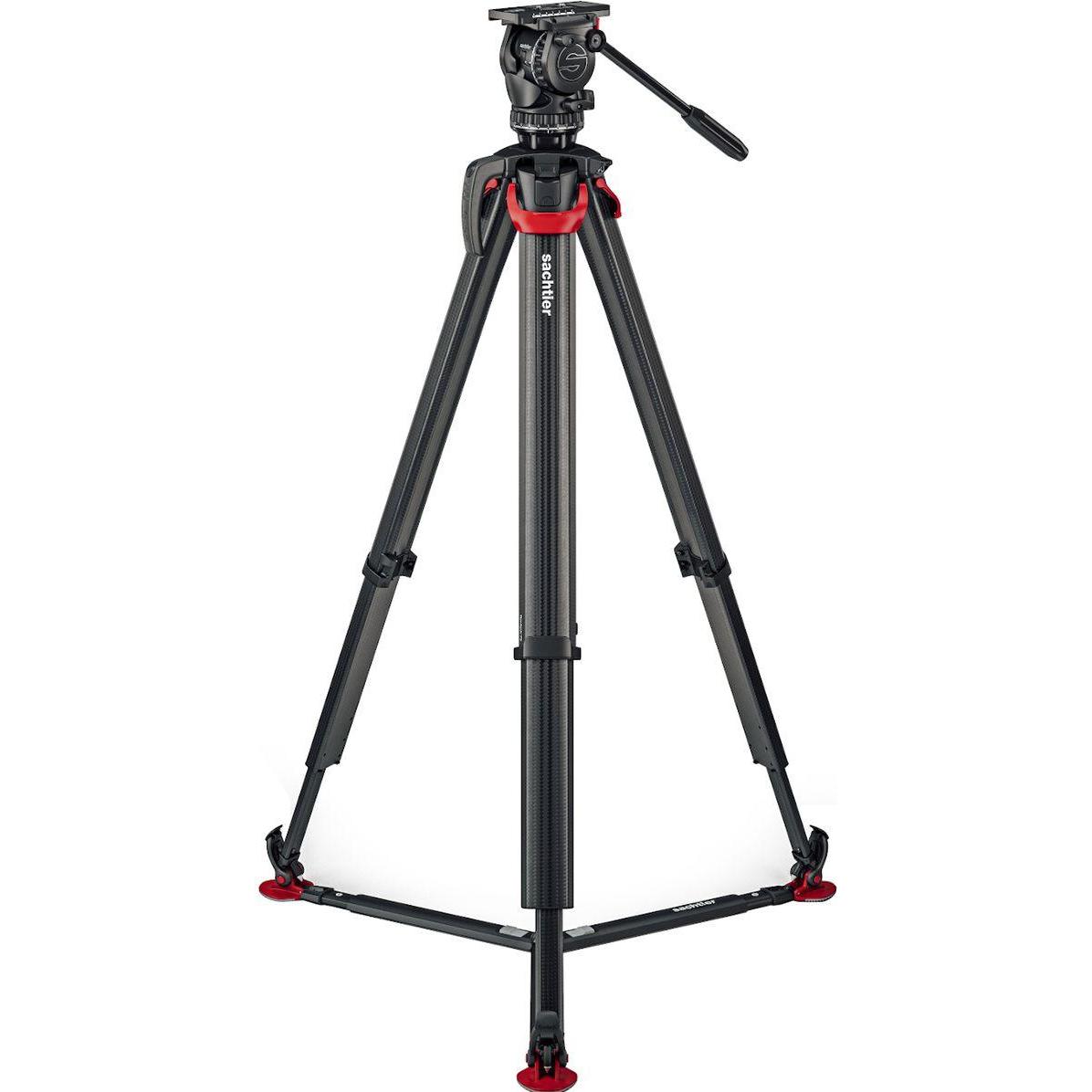 Sachtler Sistema aktiv8T flowtech75 GS - Capacità di carico 0 - 12 kg (Carbonio), Treppiede