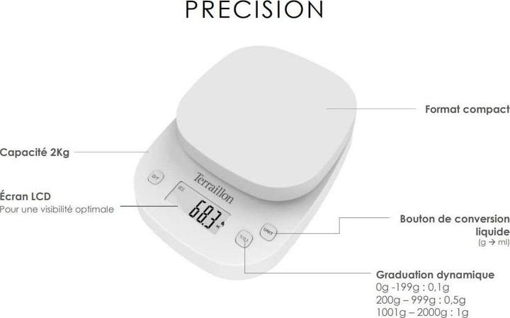 Immagine prodotto Terraillon Bilancia di precisione Bianco di precisione