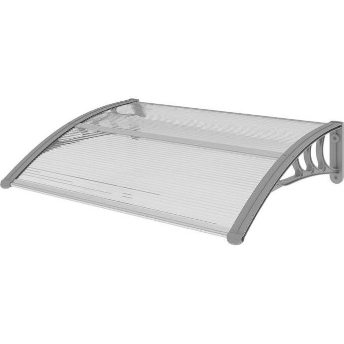 Jopassy Vordach Haustür 200x100cm - Aluminium & Polycarbonat Überdachung