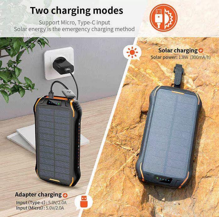Produktbild PhoneLook Solar Power Bank i26s 26800mAh portable Fast Charging LED IP66 Ultra Capacity (26800 mAh)