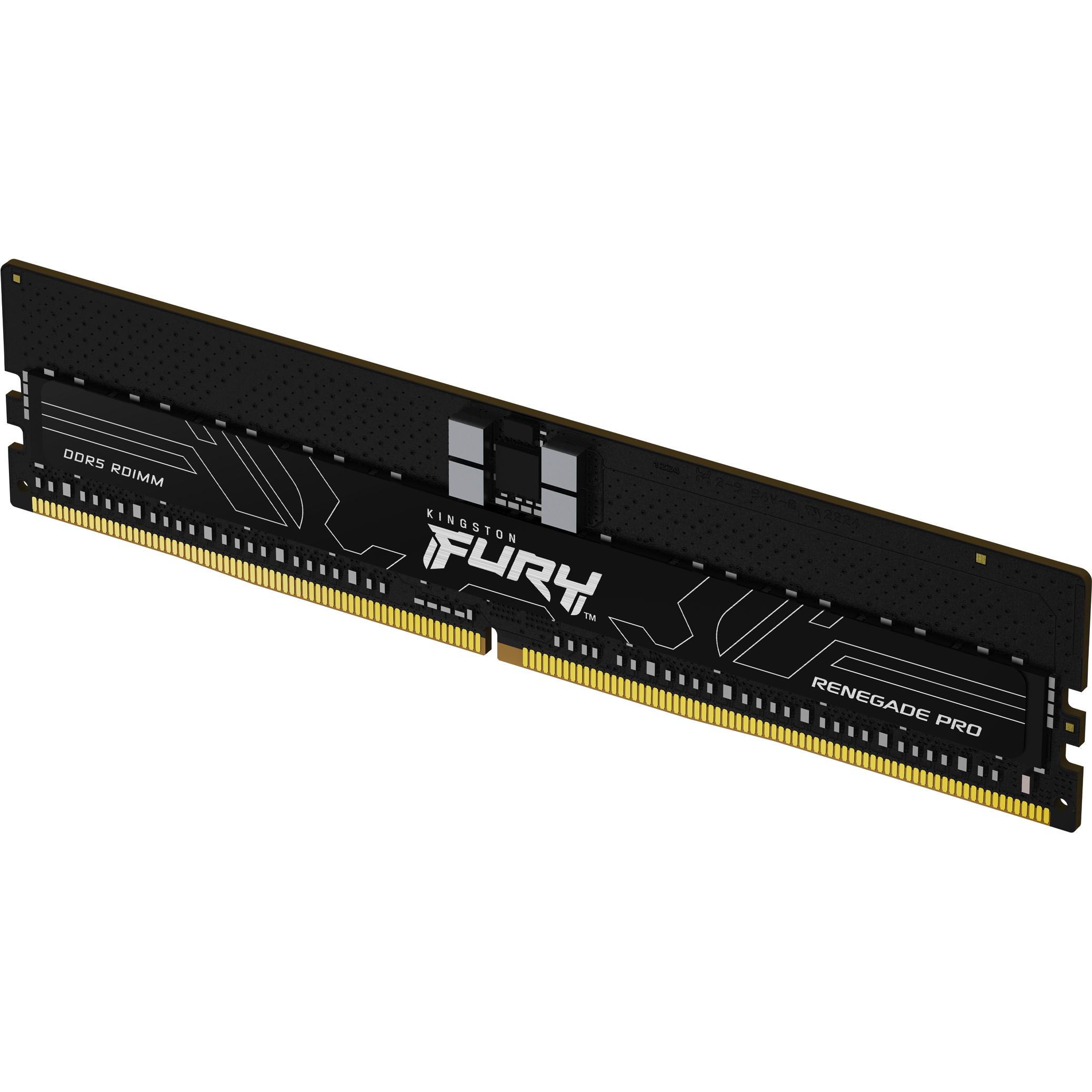 Kingston 32GB 6000MT/s DDR5 ECC Reg CL32 DIMM FURY Renegade Pro EXPO (1 x 32GB, 6000 MHz, DDR5-RAM, DIMM), RAM, Schwarz
