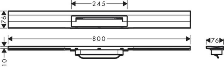 Produktbild hansgrohe HG Duschrinne RainDrain Flex kürzbar, Wandmontage 700mm mattschwarz (700 mm)